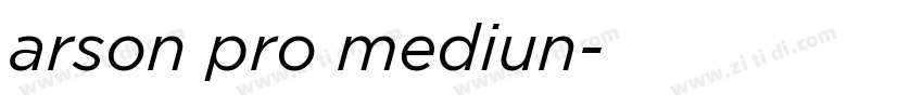 arson pro mediun字体转换